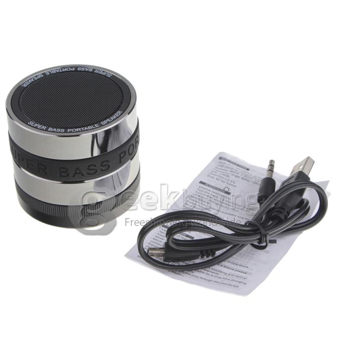 2013 New Mini Super Bass Portable Wireless Bluetooth Speaker TF Card Music Player - Black