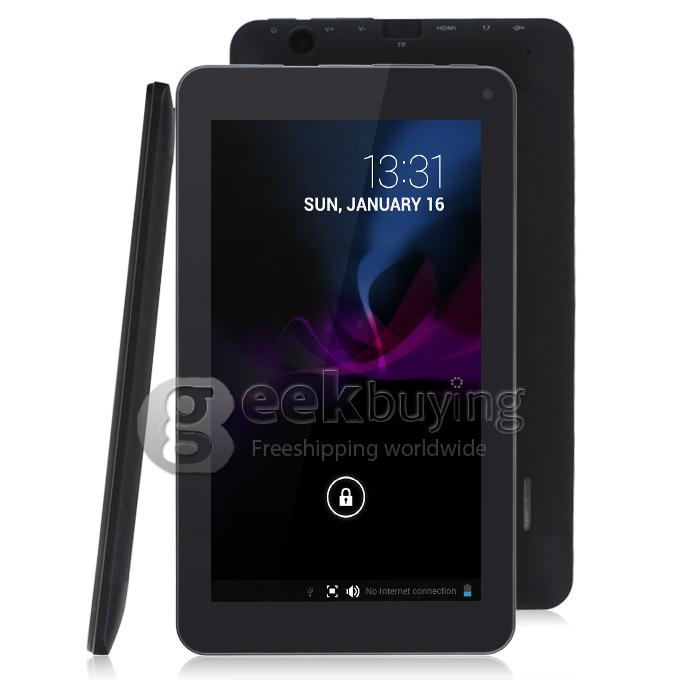 VIA V7 7 inch WM8880 Cortex-A9 Dual Core 1.5GHz Tablet PC Android 4.2 OS 512M/4G Dual Camera 1080P MID Black