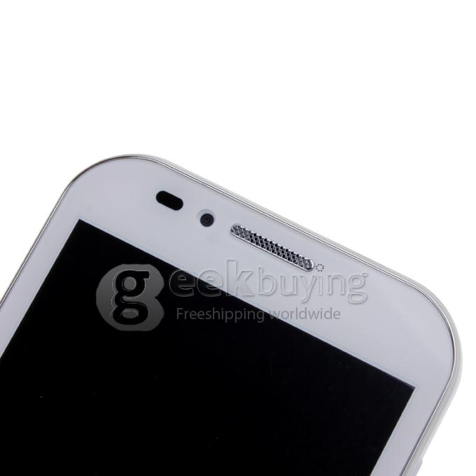 Haier W850 4.5inch IPS FWVGA Touchscreen Qualcomm MSM8625Q Quad Core Smart Phone 1.2GHz 5.0MP Camera Android 4.1 OS--White