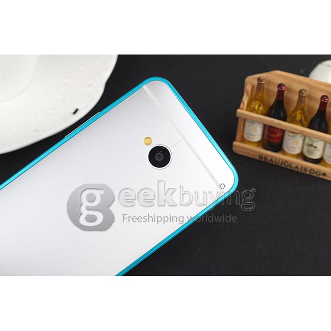 Blue Ultra Thin 0.6mm Metal Aluminum Hard Case Bumper Cover for HTC ONE M7