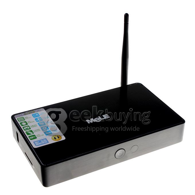 Mele M9 Quad Core Google Android 4.1 OS Allwinner A31 Cortex A7 1GHZ Mini TV BOX HDMI HDD Player 2GB RAM 16GB ROM RJ45/External Wifi Antenna with Remote Control-Black