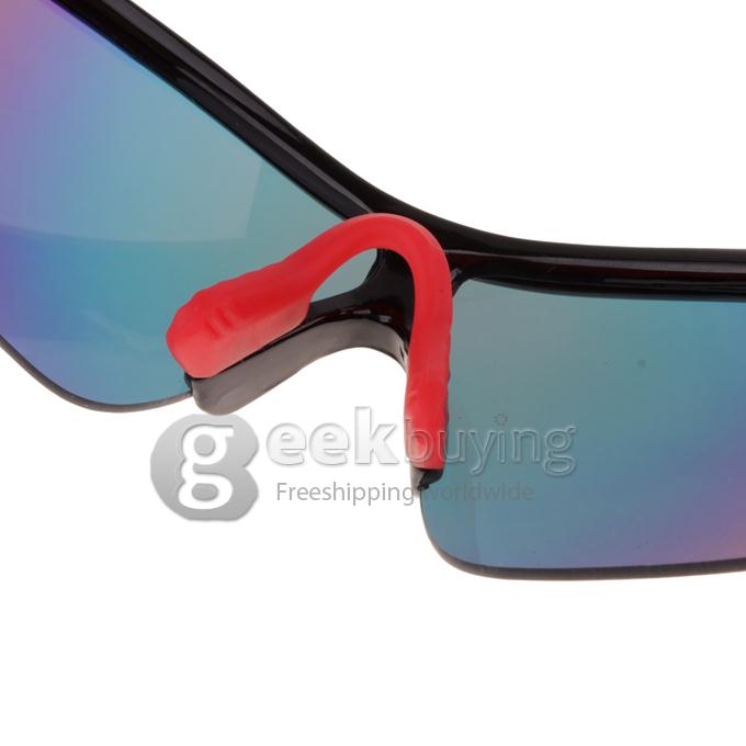 OREKA WG010 Black TR90 Half Frame Space Explosion PC Plastic Lens Sports Sunglasses - Red REVO