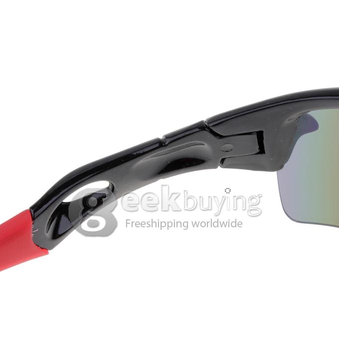 OREKA WG010 Black TR90 Half Frame Space Explosion PC Plastic Lens Sports Sunglasses - Red REVO