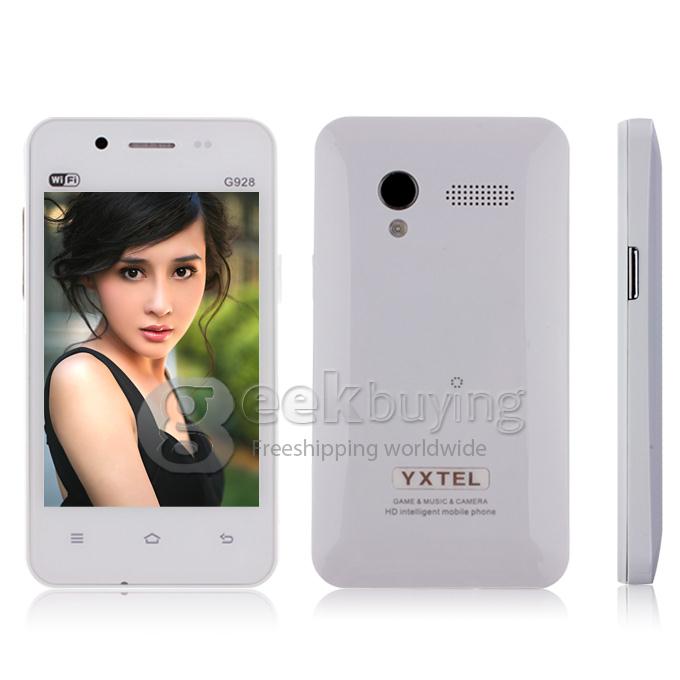 YXTEL G928 3.5Inch WVGA Capacitive Screen SC6820 1GHz Smart Phone 3.0MP Camera Android 4.1 OS WIFI/Bluetooth-White