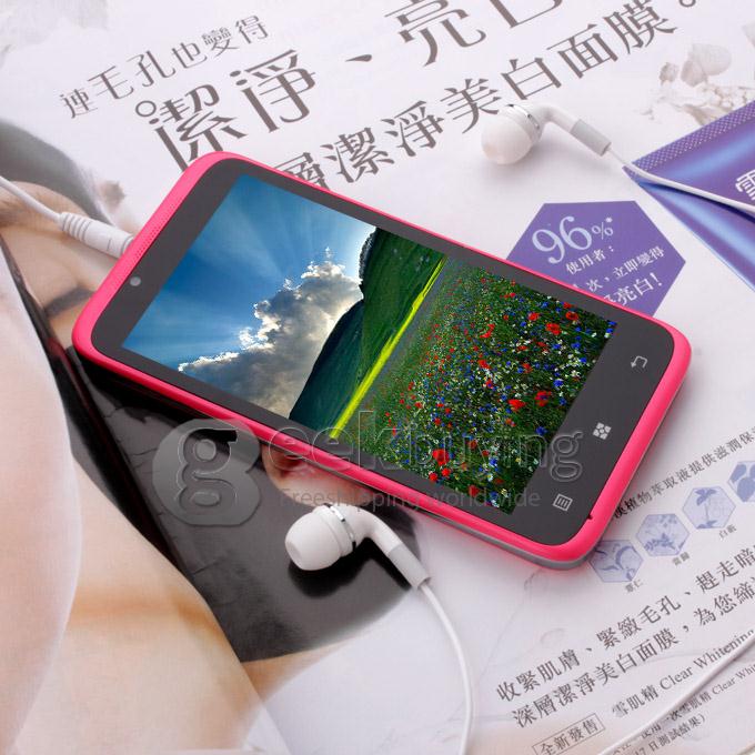 Mpai S720 MTK6572 Dual Core 1.3GHz 4.5inch Android 4.2 OS Smartphone 512MB RAM 4GB ROM FWVGA Capacitive Screen 5.0MP Camera 3G GPS - Pink