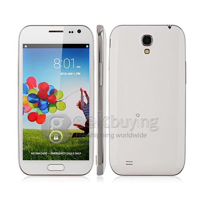 Mpai S4 I9500 5.0Inch IPS HD Arc Screen MTK6589 Quad Core Smart Phone 1GB RAM+4GB ROM 12.6MP Camera Android 4.2.1 3G/GPS-White