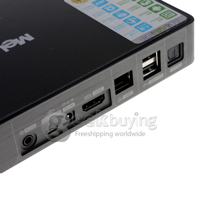 Mele M9 Quad Core Google Android 4.1 OS Allwinner A31 Cortex A7 1GHZ Mini TV BOX HDMI HDD Player 2GB RAM 16GB ROM RJ45/External Wifi Antenna with Remote Control-Black