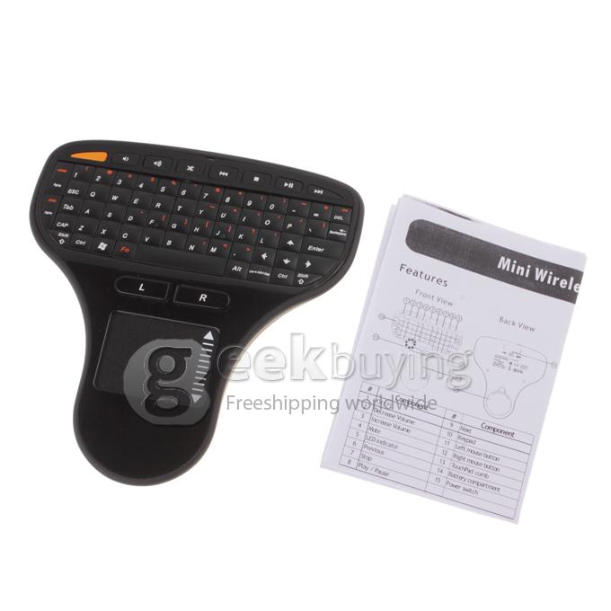 2.4G Wireless Flying Touch-pad Air Mouse N5903 Mini Wireless Keyboard for Google TV BOX Tablet PC