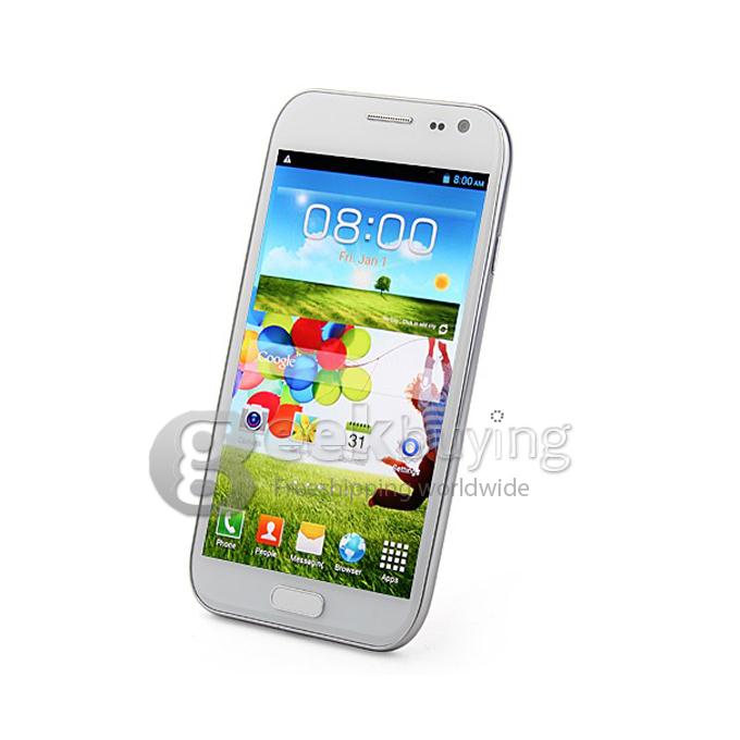Mpai S4 I9500 5.0Inch IPS HD Arc Screen MTK6589 Quad Core Smart Phone 1GB RAM+4GB ROM 12.6MP Camera Android 4.2.1 3G/GPS-White
