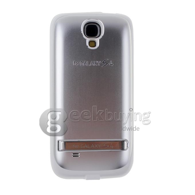 3200mAH External Backup Battery Charger Case with Stand for Samsung Galaxy S4 i9500 - White