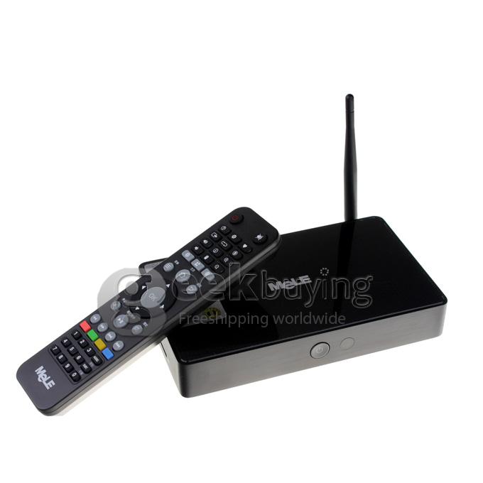 Mele M9 Quad Core Google Android 4.1 OS Allwinner A31 Cortex A7 1GHZ Mini TV BOX HDMI HDD Player 2GB RAM 16GB ROM RJ45/External Wifi Antenna with Remote Control-Black