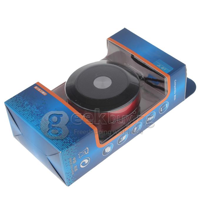 JL-BT Bluetooth V3.0+EDR Mini Wireless Speaker with TF Card + FM Function for iPad iPhone & Android Phone Tablet (Red)