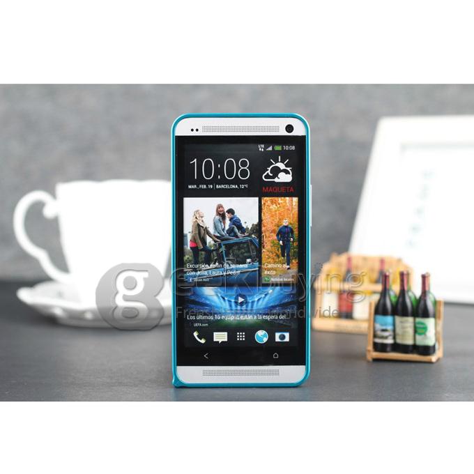 Blue Ultra Thin 0.6mm Metal Aluminum Hard Case Bumper Cover for HTC ONE M7