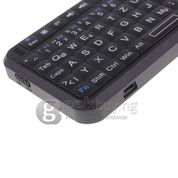 German IPazzPort KP-810-19BTT Bluetooth Mini Wireless QWERTZ Keyboard with Touchpad+LED For Tablet/Mini PC/TV Box