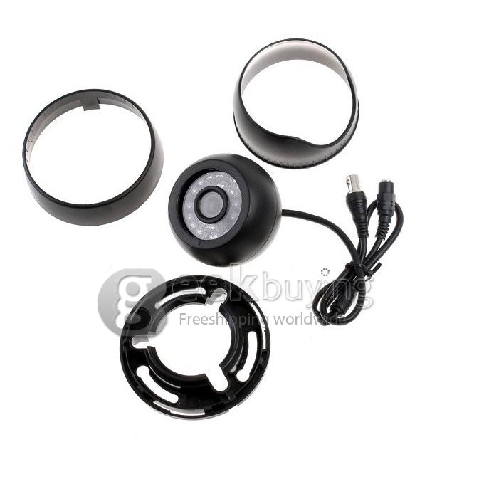 Dome Digital CCTV Color Camera 380 TVL COMS 3.6 MM CCD W/ 24 IR LEDs - Black