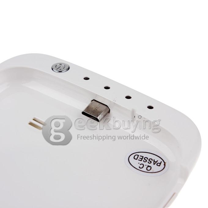 3200mAH External Backup Battery Charger Case with Stand for Samsung Galaxy S4 i9500 - White