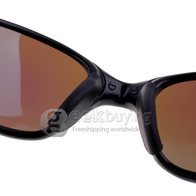 04-145 Black Full Frame Alloy Polarized Lens Sports Sunglasses - Blue REVO
