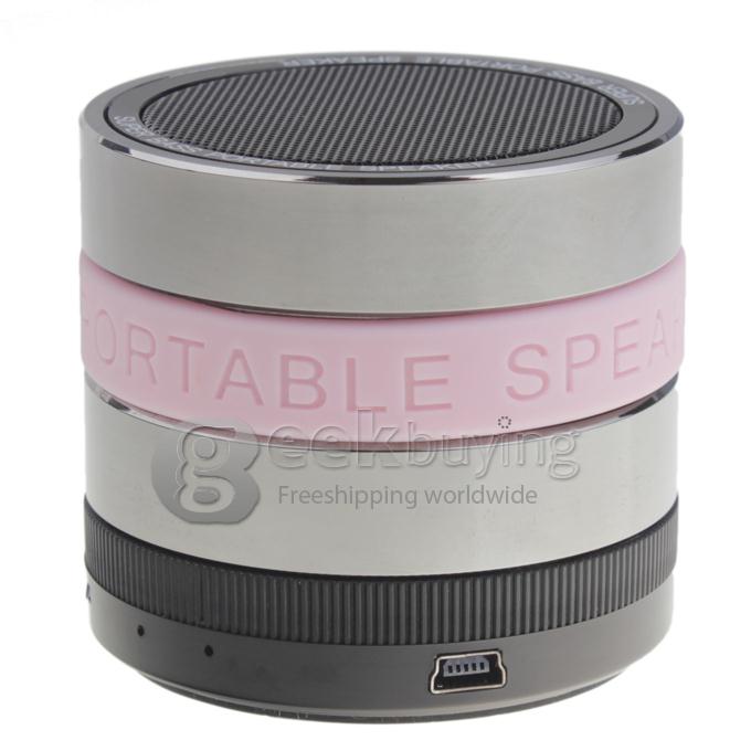 2013 New Mini Super Bass Portable Wireless Bluetooth Speaker TF Card Music Player - Pink