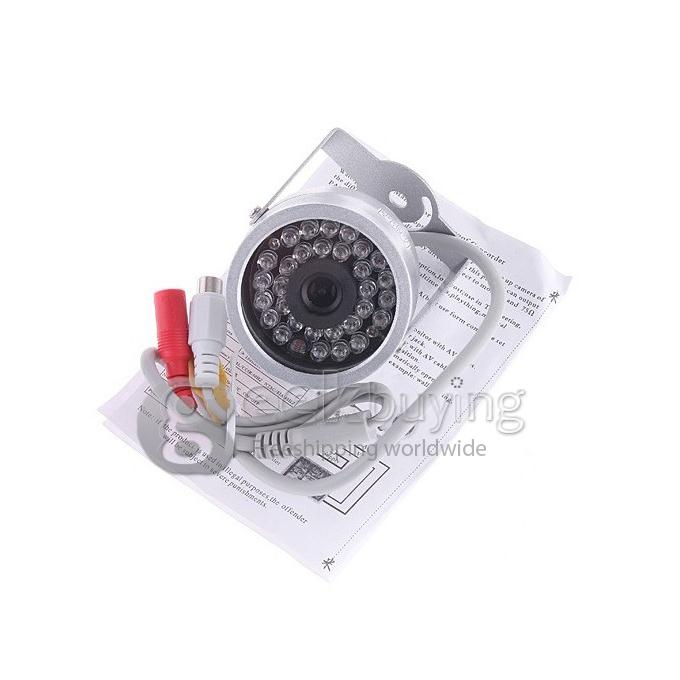 Indoors Digital CCTV Color Camera 380 TVL COMS 3.6MM CCD w/30 IR LED Night Vision - Silver