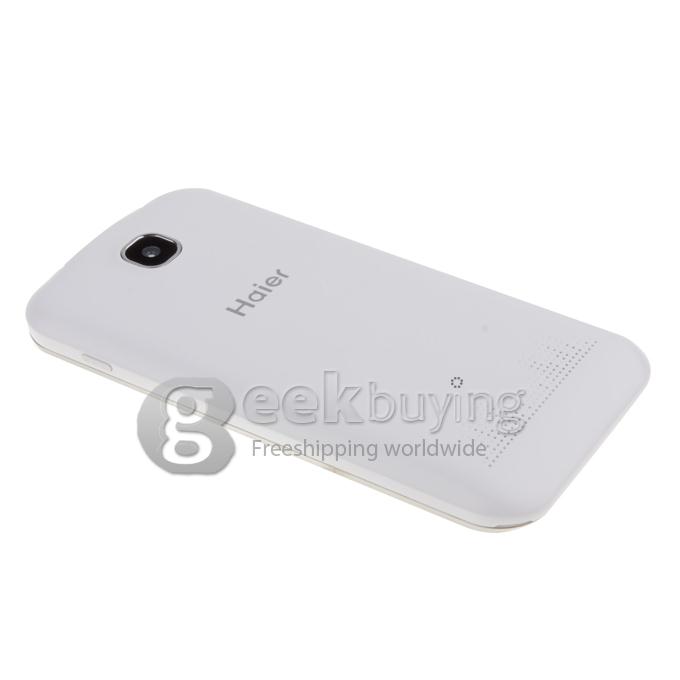 Haier W850 4.5inch IPS FWVGA Touchscreen Qualcomm MSM8625Q Quad Core Smart Phone 1.2GHz 5.0MP Camera Android 4.1 OS--White