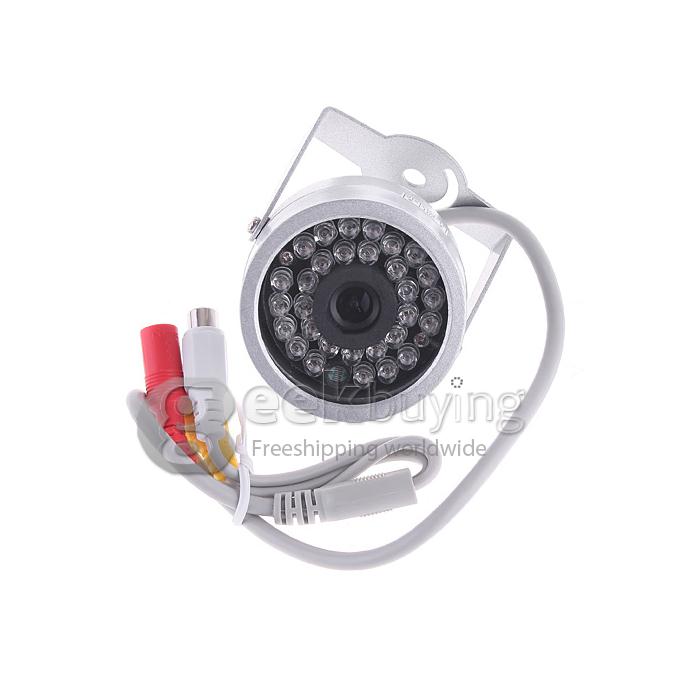 Indoors Digital CCTV Color Camera 380 TVL COMS 3.6MM CCD w/30 IR LED Night Vision - Silver