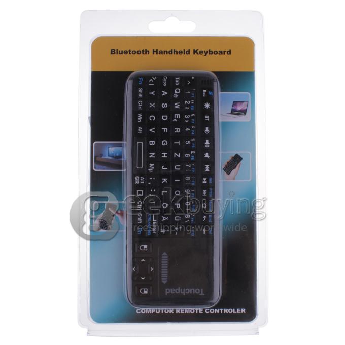 German IPazzPort KP-810-19BTT Bluetooth Mini Wireless QWERTZ Keyboard with Touchpad+LED For Tablet/Mini PC/TV Box