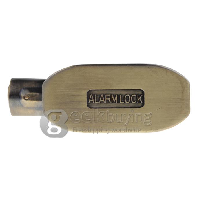 Metal Padlock Electronic Alarm Bike / Motorcycle / Doors Alarm Lock 110db Security Alarm System - Gold