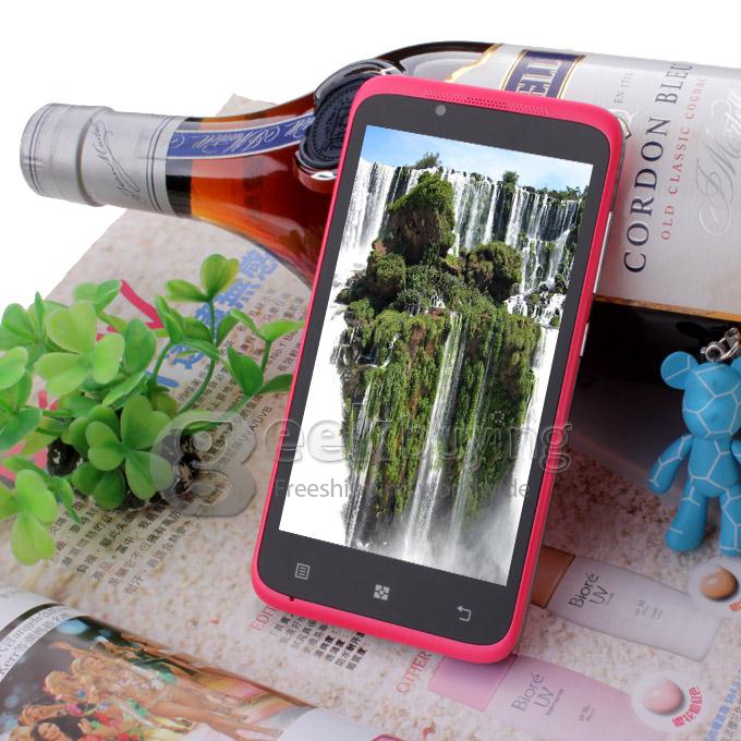 Mpai S720 MTK6572 Dual Core 1.3GHz 4.5inch Android 4.2 OS Smartphone 512MB RAM 4GB ROM FWVGA Capacitive Screen 5.0MP Camera 3G GPS - Pink