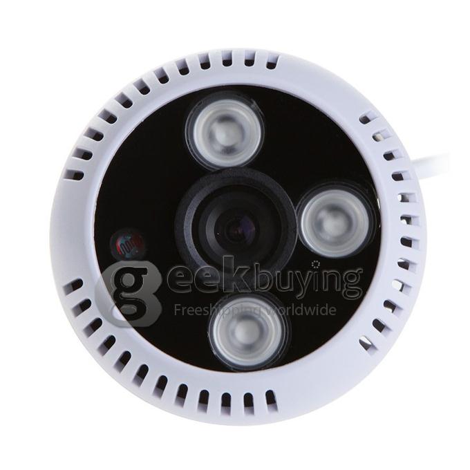 1/3 CMOS 3.6mm Lens 600TVL 3LED 360 Degree Horizontally and 90 Degree Vertically Dome Security CCTV Camera White SX-403A