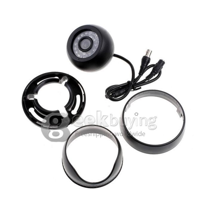 Dome Digital CCTV Color Camera 380 TVL COMS 3.6 MM CCD W/ 24 IR LEDs - Black