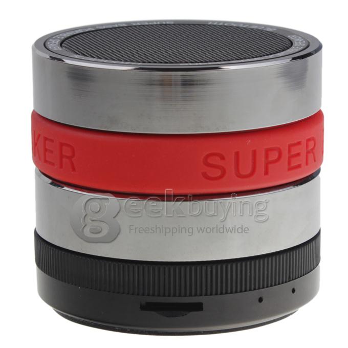 2013 New Mini Super Bass Portable Wireless Bluetooth Speaker TF Card Music Player - Red