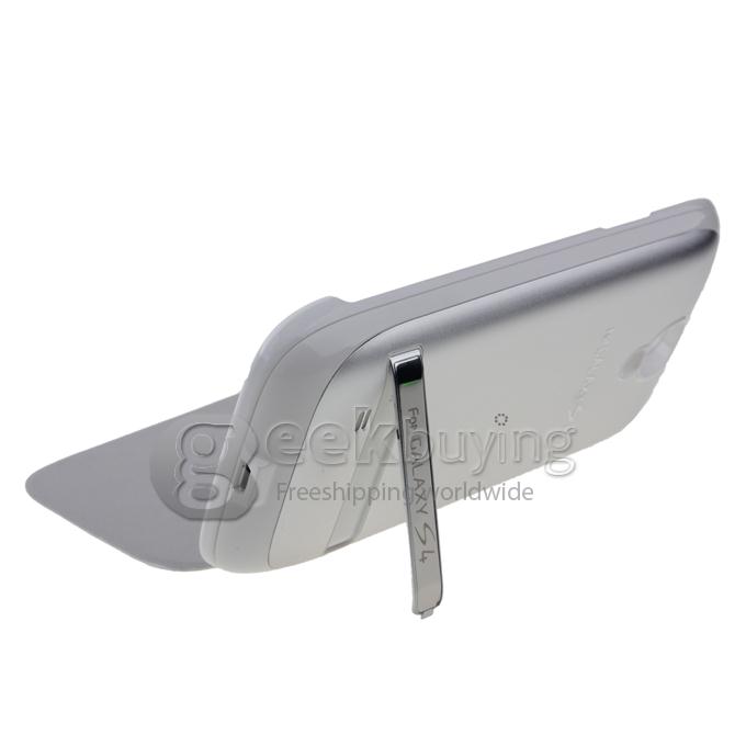 3200mAH External Power Bank Backup Battery Charger with View Flip Stand Case for Samsung Galaxy S4 i9500 - White