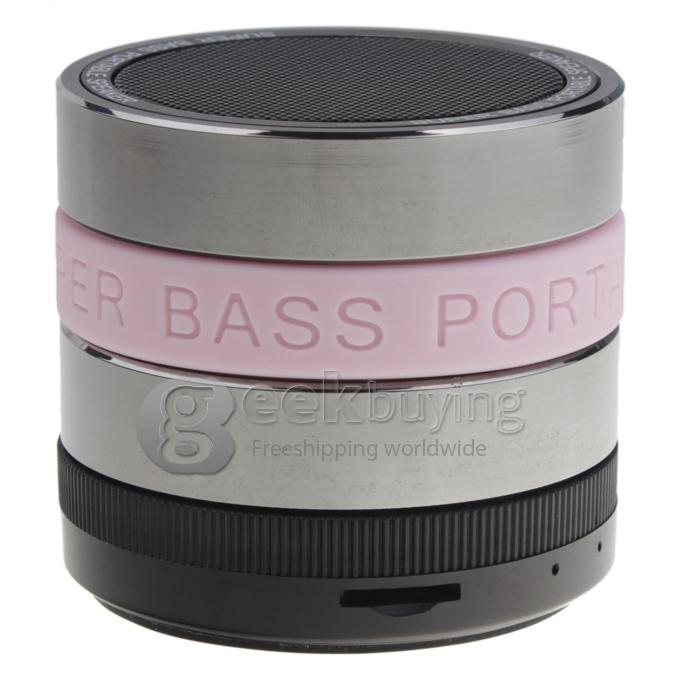 2013 New Mini Super Bass Portable Wireless Bluetooth Speaker TF Card Music Player - Pink
