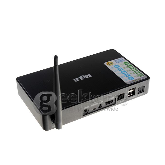 Mele M9 Quad Core Google Android 4.1 OS Allwinner A31 Cortex A7 1GHZ Mini TV BOX HDMI HDD Player 2GB RAM 16GB ROM RJ45/External Wifi Antenna with Remote Control-Black