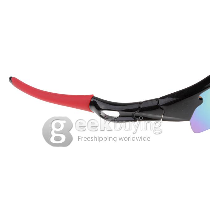 OREKA WG010 Black TR90 Half Frame Space Explosion PC Plastic Lens Sports Sunglasses - Red REVO