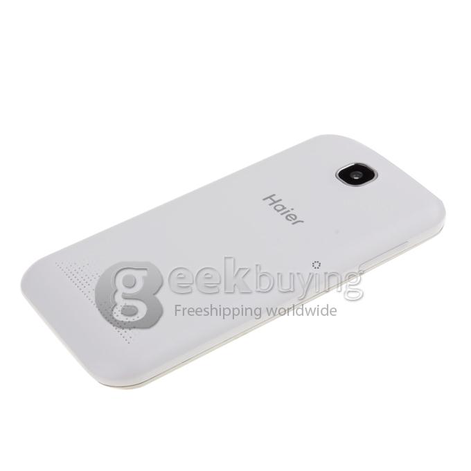 Haier W850 4.5inch IPS FWVGA Touchscreen Qualcomm MSM8625Q Quad Core Smart Phone 1.2GHz 5.0MP Camera Android 4.1 OS--White