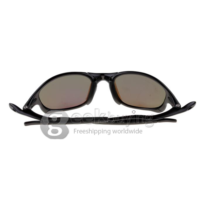 04-145 Black Full Frame Alloy Polarized Lens Sports Sunglasses - Blue REVO