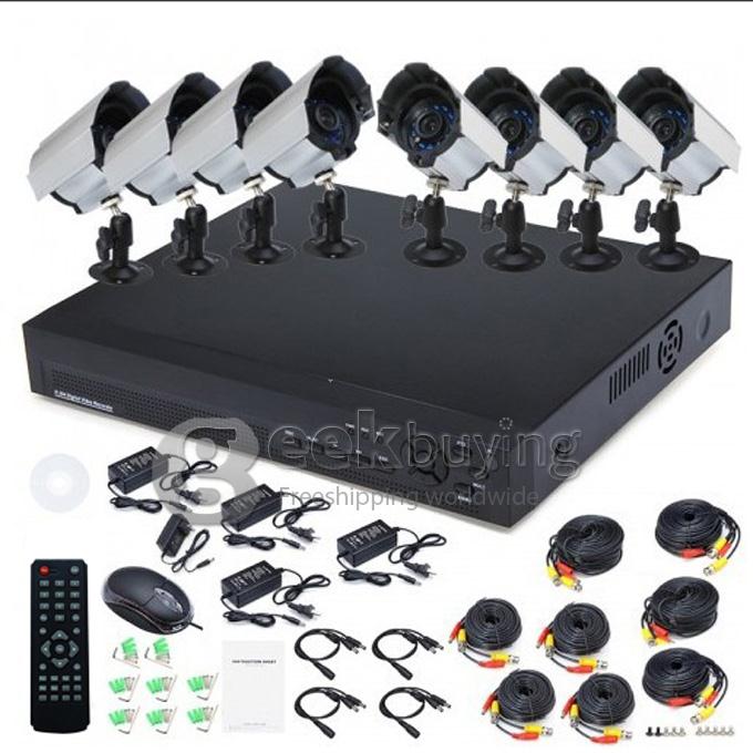 Weatherproof 8CH CCTV Camera System H.264 1/4