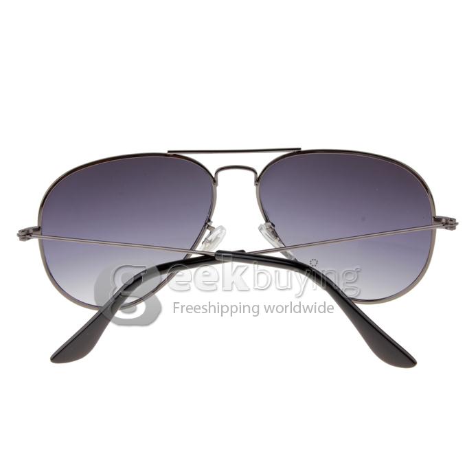 34634 Black Alloy Full Frame Resin Lenses Fashion Sunglasses - Gray