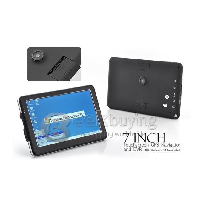7 Inch TFT- LCD Touchscreen HD 800A-480 Windows 6.0 Car DVR GPS Navigator with 4GB Bluetooth FM - Europe Map