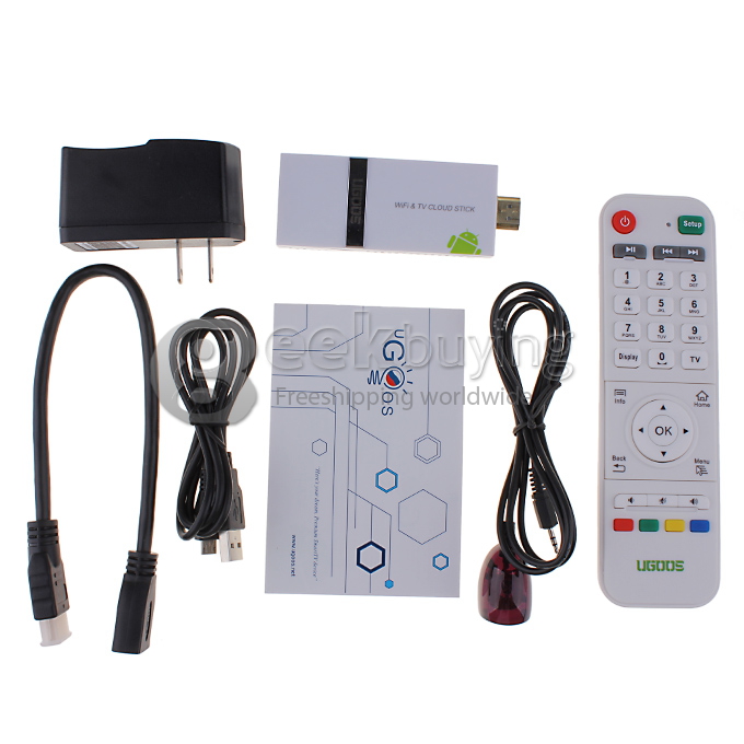 Ugoos UM1 Rockchip RK3066 Dual Core Cortex A9 1.6Ghz Android 4.2.2 OS Mini TV BOX HDMI HDD Player 1G/4G with External Wifi Antenna-White