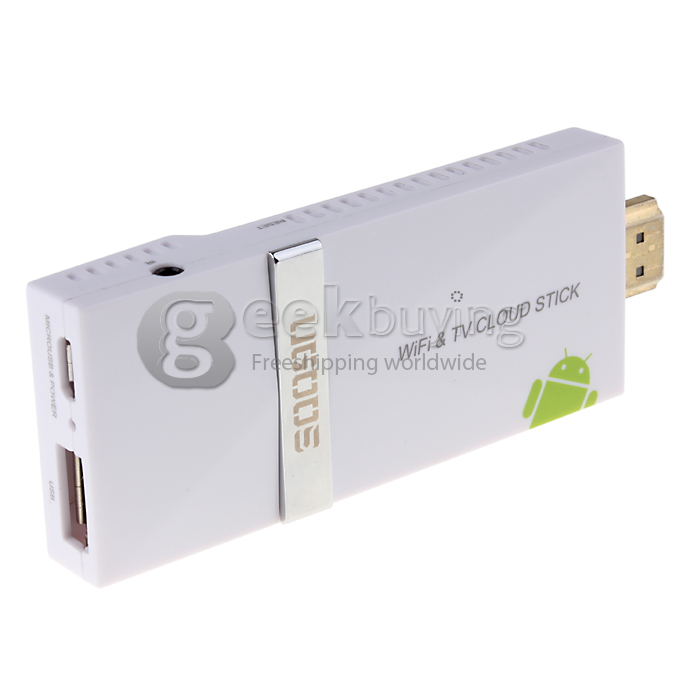 Ugoos UM1 Rockchip RK3066 Dual Core Cortex A9 1.6Ghz Android 4.2.2 OS Mini TV BOX HDMI HDD Player 1G/4G with External Wifi Antenna-White