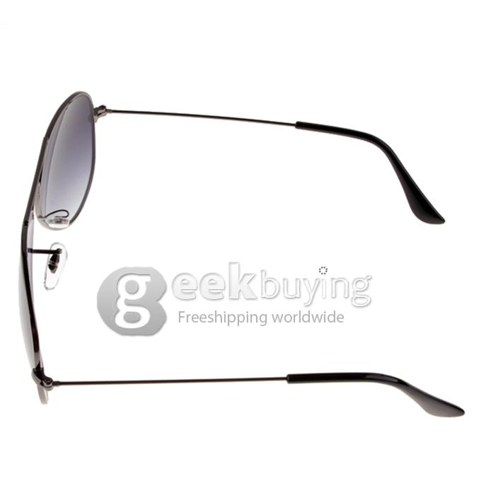 34634 Black Alloy Full Frame Resin Lenses Fashion Sunglasses - Gray