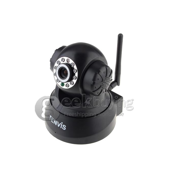Tenvis JPT3815W Wireless IP Camera with 300K Pixels 10 IR LEDs Two-Way Audio Night Vision Motion Detection - Black