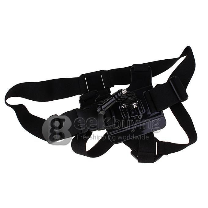 3-Way Adjustment Base + Elastic Chest Body Strap Mount Belt for GoPro Hero 4 3 2 1 SJ Cams