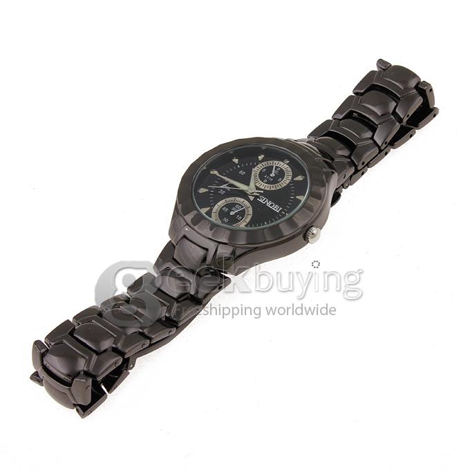 SINOBI 3595 Stainless Steel Men's Fashion & Casual Watches-Black