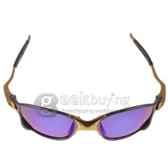 04-145 Golden Alloy Full Frame Polarized Lens Sports Sunglasses - Blue REVO