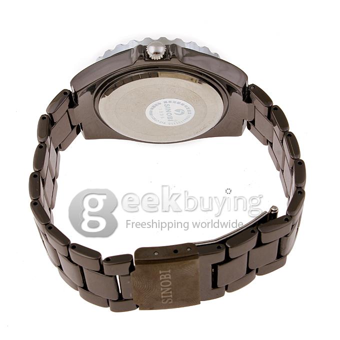 SINOBI 1850 Stainless Steel Men's Fashion & Casual Watches-Black