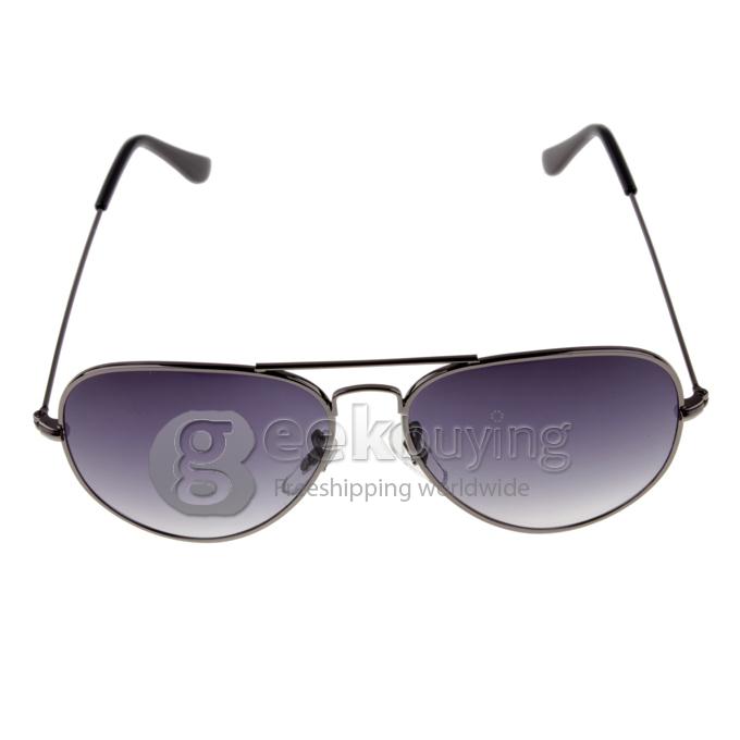 34634 Black Alloy Full Frame Resin Lenses Fashion Sunglasses - Gray