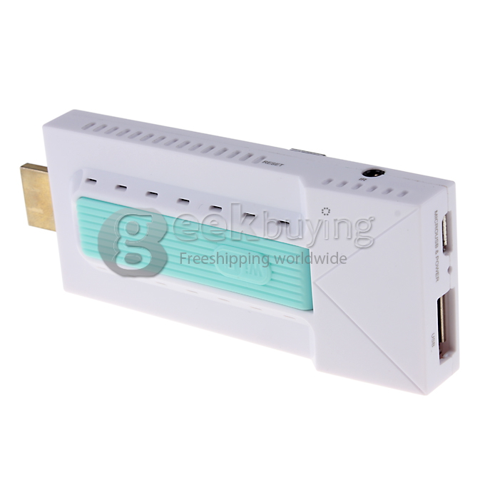 Ugoos UM1 Rockchip RK3066 Dual Core Cortex A9 1.6Ghz Android 4.2.2 OS Mini TV BOX HDMI HDD Player 1G/4G with External Wifi Antenna-White